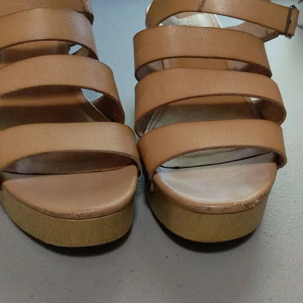 J by J. Crew strappy platform studded fisherman clog sandals 10M